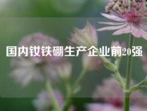 国内钕铁硼生产企业前20强