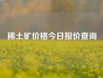 稀土矿价格今日报价查询