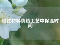 磁性材料烧结工艺中保温时间