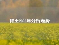 稀土2023年分析走势