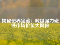 揭秘磁界宝藏：吨级强力磁铁市场价位大揭秘