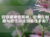 钕铁硼硬度揭秘：如何在耐磨与磁性间找到最佳平衡？