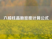 六棱柱晶胞密度计算公式