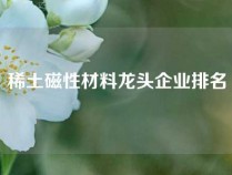 稀土磁性材料龙头企业排名