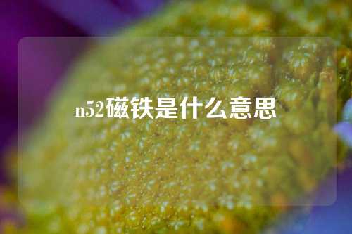 n52磁铁是什么意思