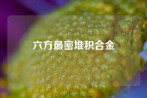 六方最密堆积合金