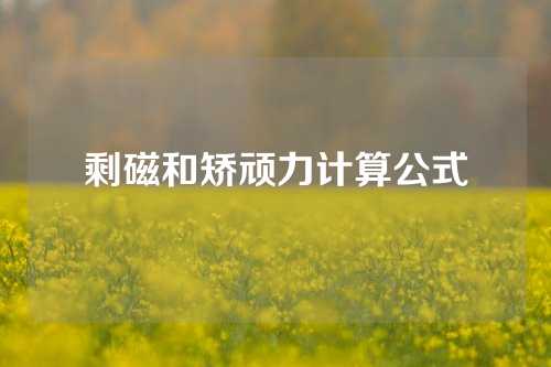 剩磁和矫顽力计算公式