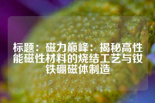 标题：磁力巅峰：揭秘高性能磁性材料的烧结工艺与钕铁硼磁体制造